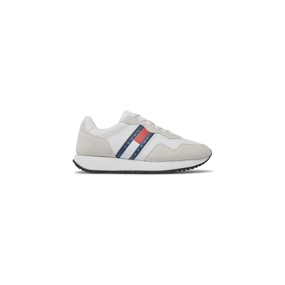 Tommy Hilfiger Jeans White Suede Sneaker - Arichezz.store