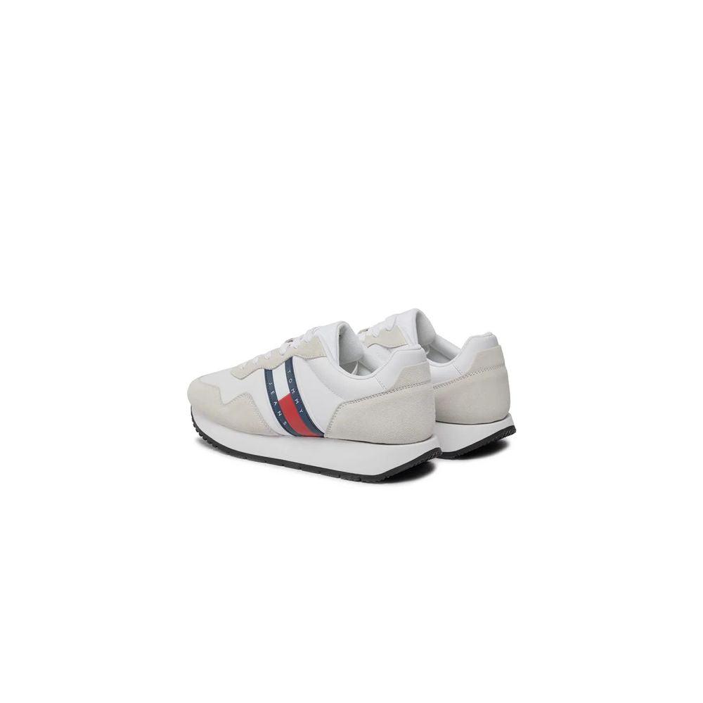 Tommy Hilfiger Jeans White Suede Sneaker - Arichezz.store