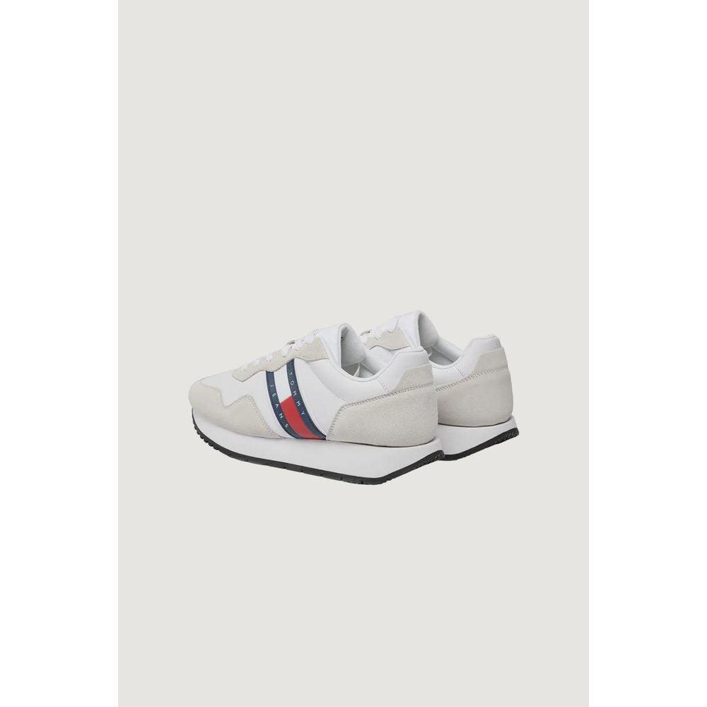 Tommy Hilfiger Jeans White Suede Sneaker - Arichezz.store