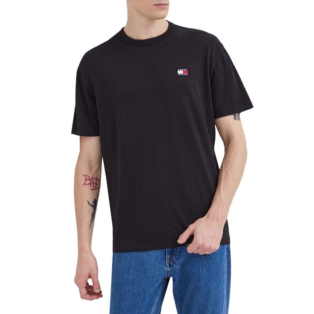 Tommy Hilfiger Jeans Black Organic Cotton T-Shirt - Arichezz.store