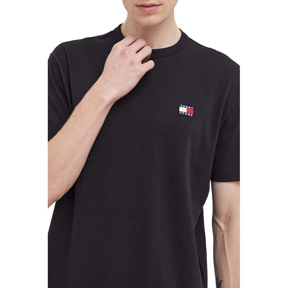 Tommy Hilfiger Jeans Black Organic Cotton T-Shirt - Arichezz.store