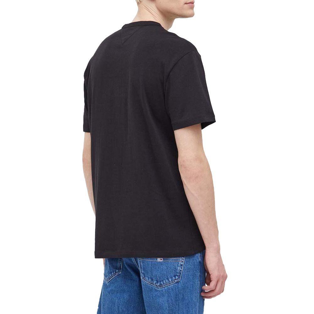 Tommy Hilfiger Jeans Black Organic Cotton T-Shirt - Arichezz.store