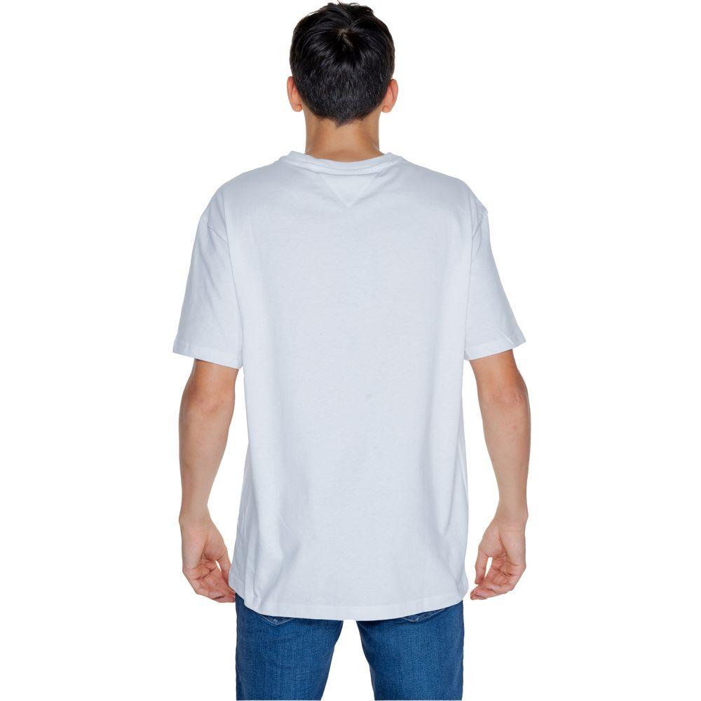 Tommy Hilfiger Jeans White Cotton T-Shirt - Arichezz.store