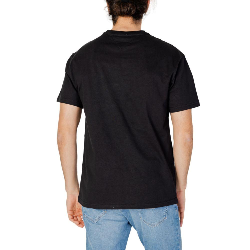 Tommy Hilfiger Jeans Black Cotton T-Shirt - Arichezz.store