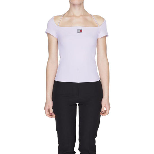 Tommy Hilfiger Jeans Purple Recycled Polyester Tops & T-Shirt - Arichezz.store