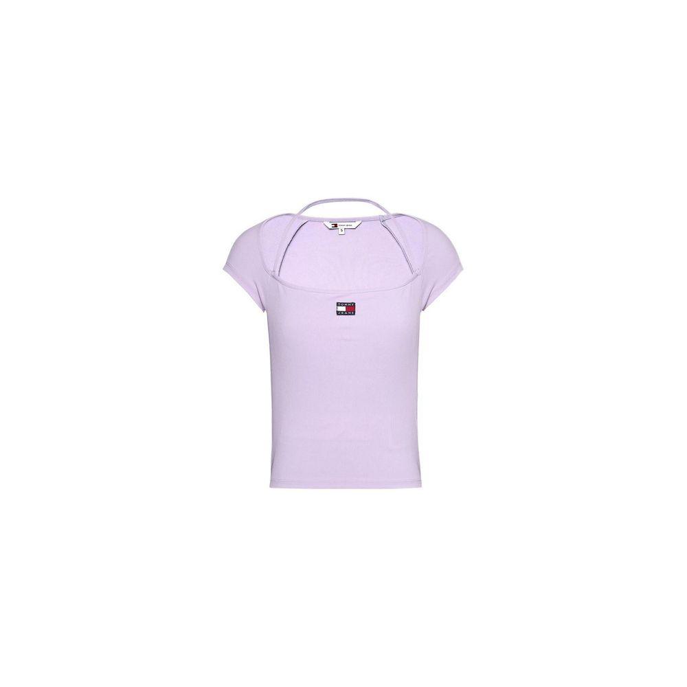 Tommy Hilfiger Jeans Purple Recycled Polyester Tops & T-Shirt - Arichezz.store