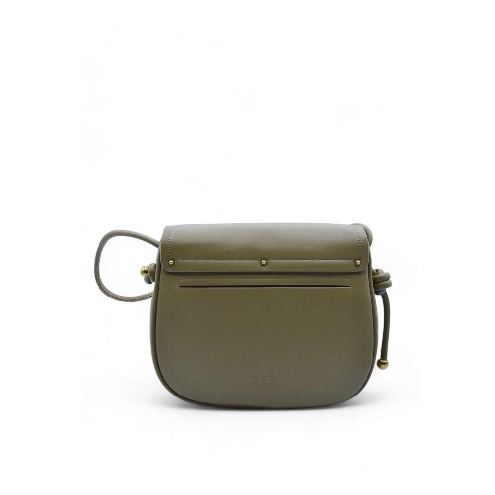 PINKO Green Leather Women Crossbody Bag - Arichezz.store