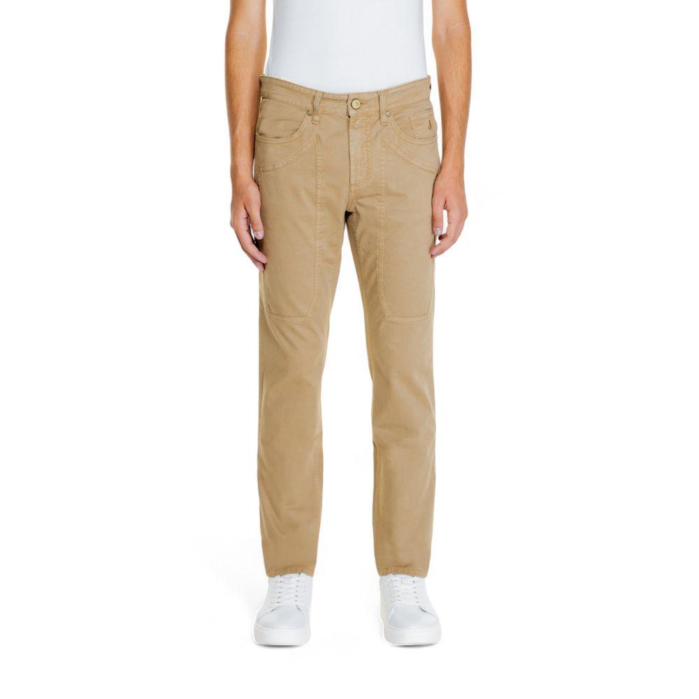 Jeckerson Beige Cotton Jeans & Pant - Arichezz.store