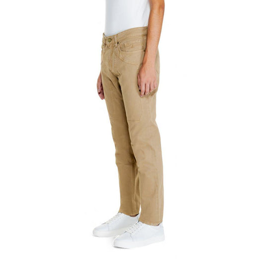 Jeckerson Beige Cotton Jeans & Pant - Arichezz.store