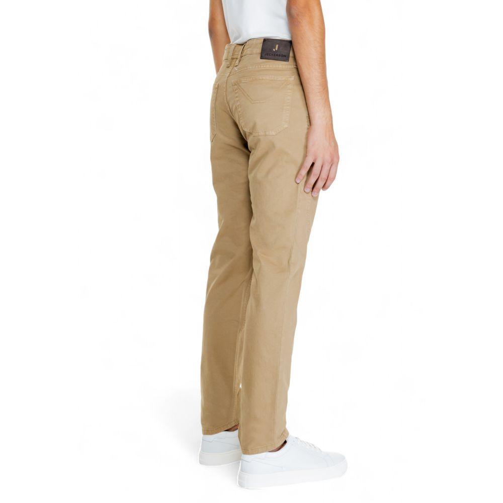 Jeckerson Beige Cotton Jeans & Pant - Arichezz.store