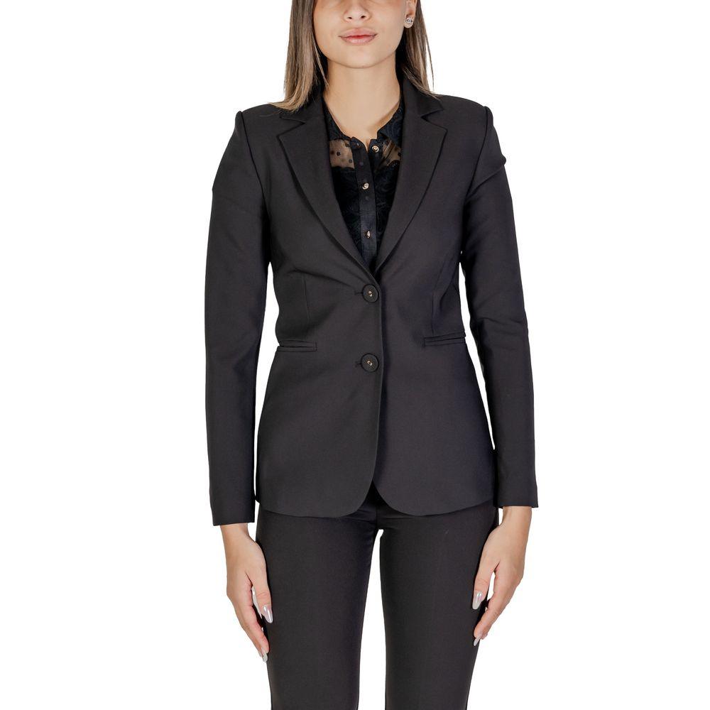 Sandro Ferrone Black Polyester Suits & Blazer - Arichezz.store