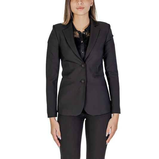 Sandro Ferrone Black Polyester Suits & Blazer - Arichezz.store