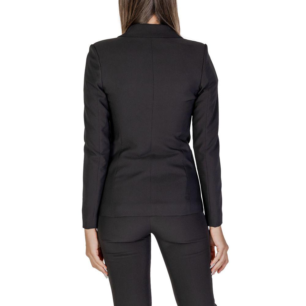 Sandro Ferrone Black Polyester Suits & Blazer - Arichezz.store