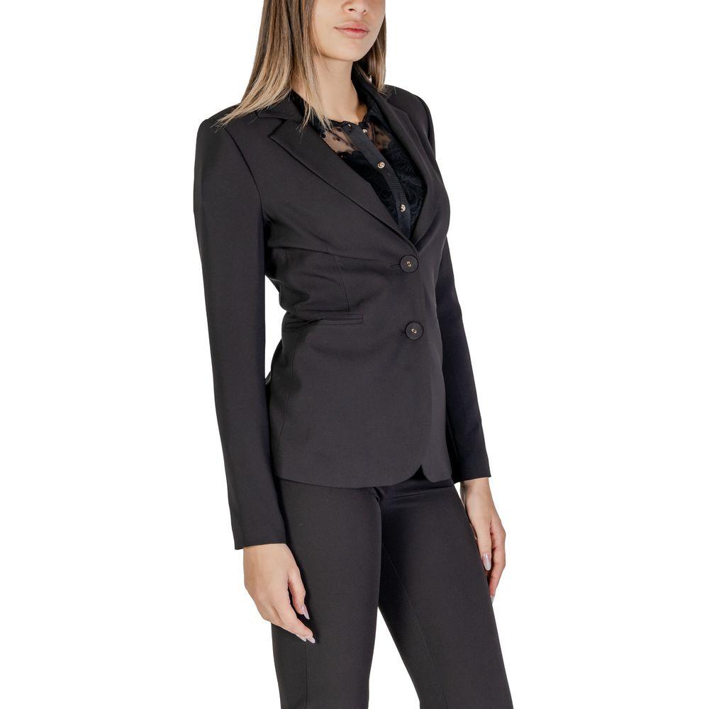 Sandro Ferrone Black Polyester Suits & Blazer - Arichezz.store