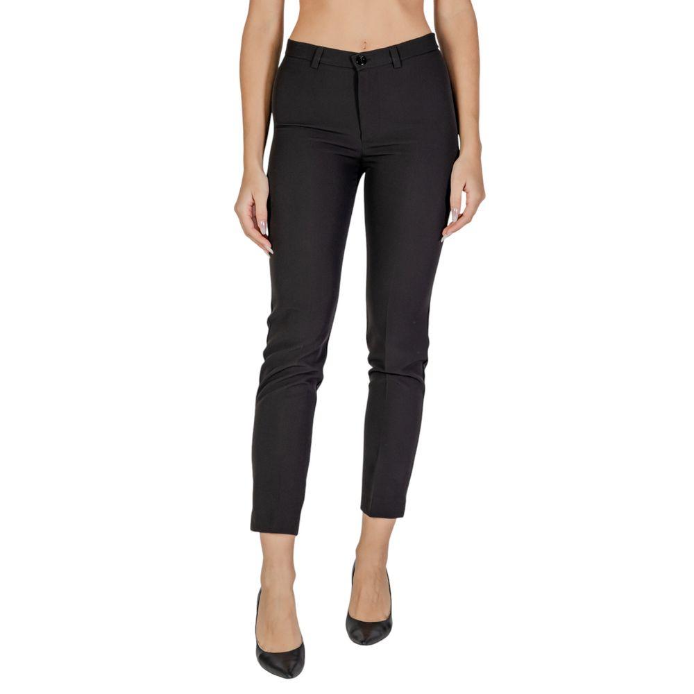 Sandro Ferrone Black Polyester Jeans & Pant