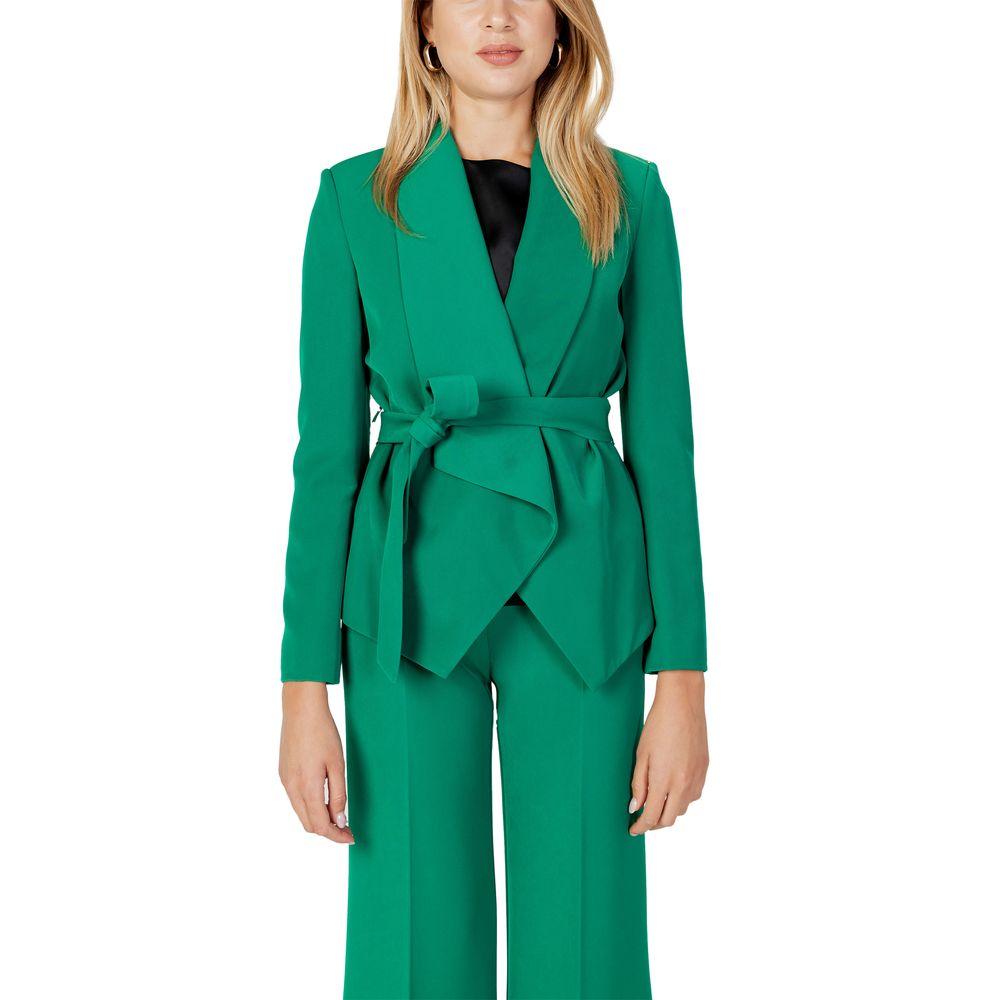 Sandro Ferrone Green Polyester Blazer for Women - Arichezz.store