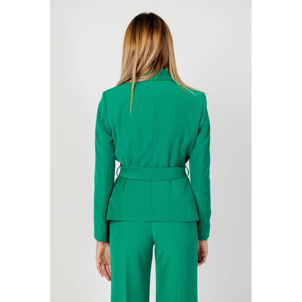 Sandro Ferrone Green Polyester Blazer for Women - Arichezz.store