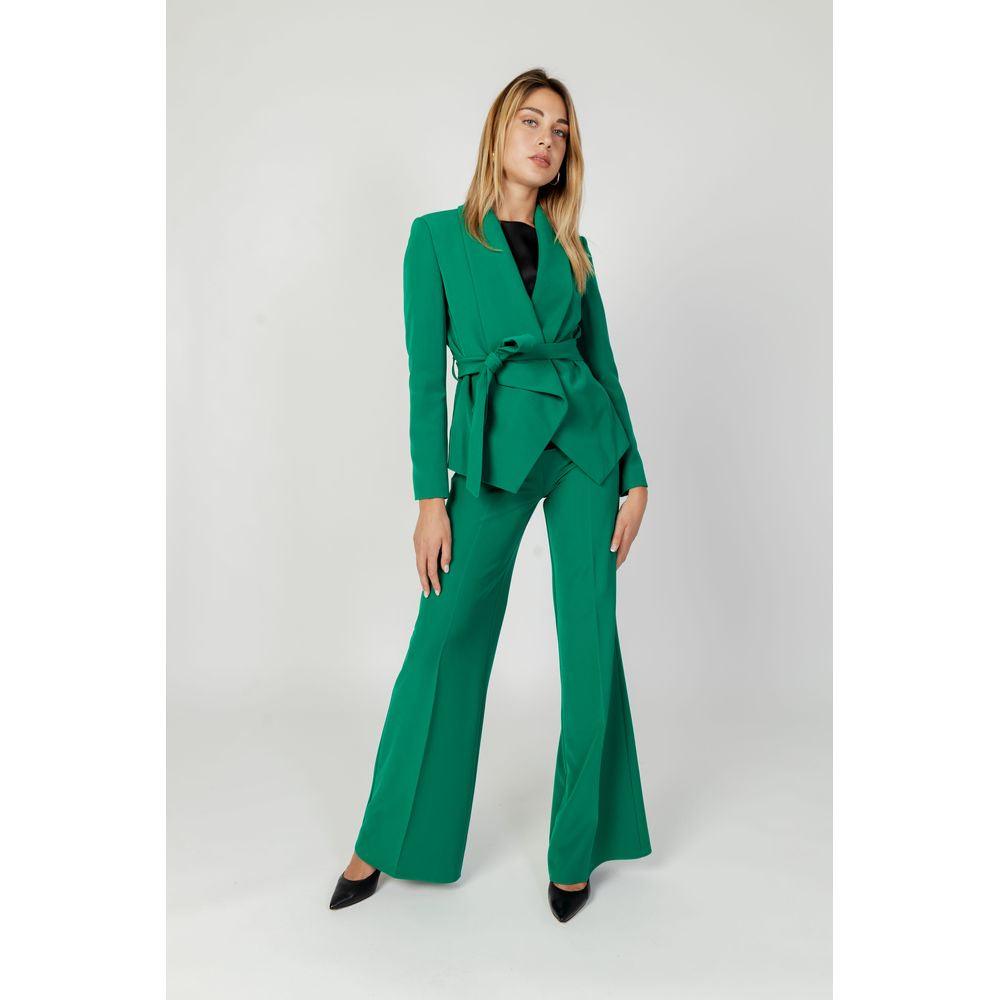 Sandro Ferrone Green Polyester Blazer for Women - Arichezz.store