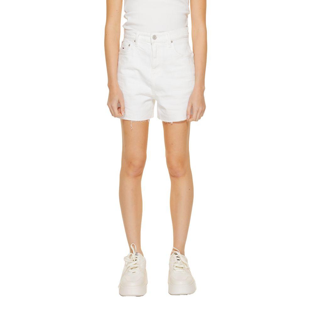 Tommy Hilfiger Women's White Cotton Rigenerato Shorts - Arichezz.store