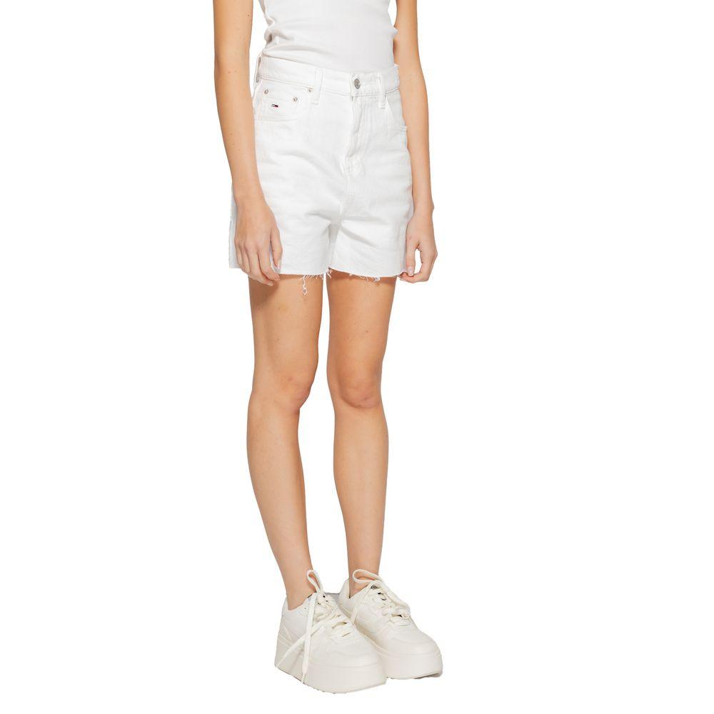 Tommy Hilfiger Women's White Cotton Rigenerato Shorts - Arichezz.store