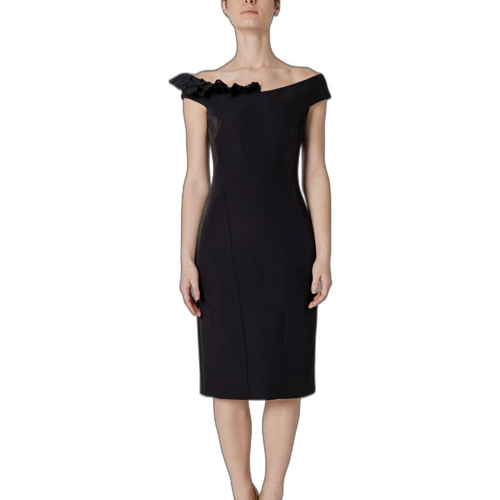 Sandro Ferrone Women's Black Midi Dress - Arichezz.store