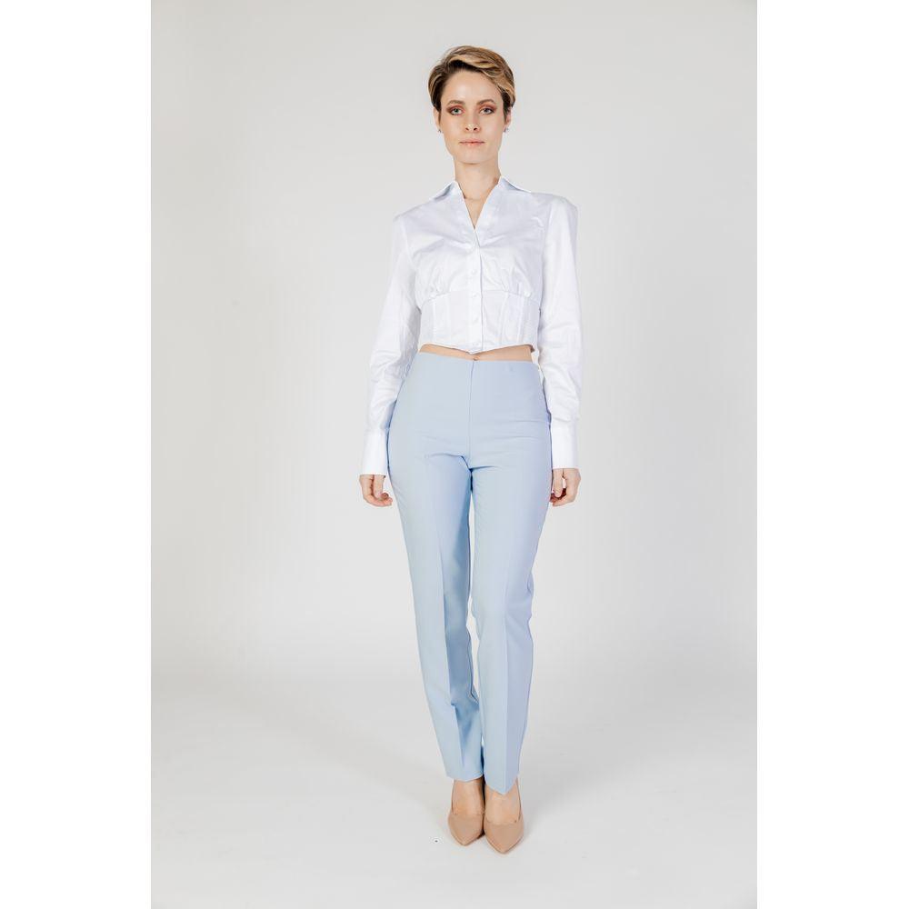 Sandro Ferrone Blue Polyester Jeans & Pant