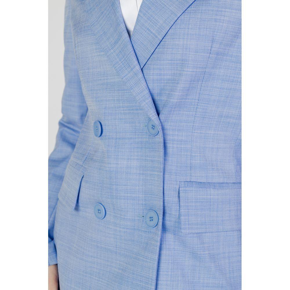 Sandro Ferrone Women's Blue Viscose Blazer - Arichezz.store