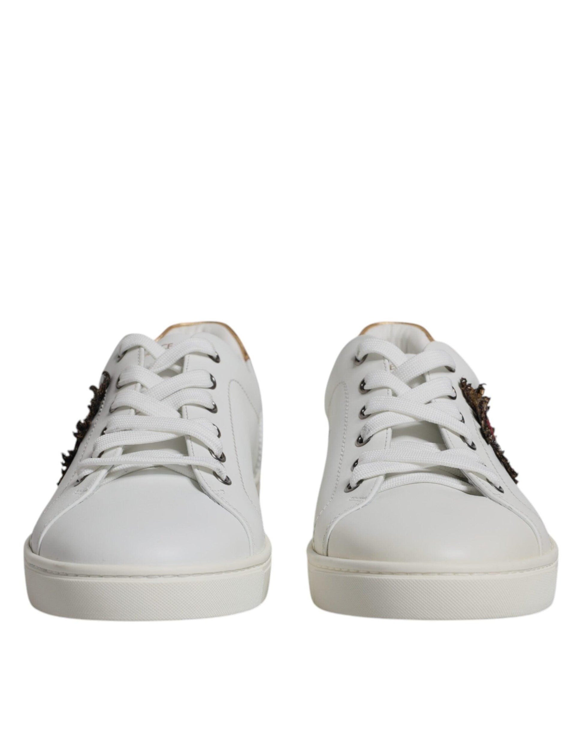 Dolce & Gabbana White London Heart Low Top Sneakers Shoes - Arichezz.store