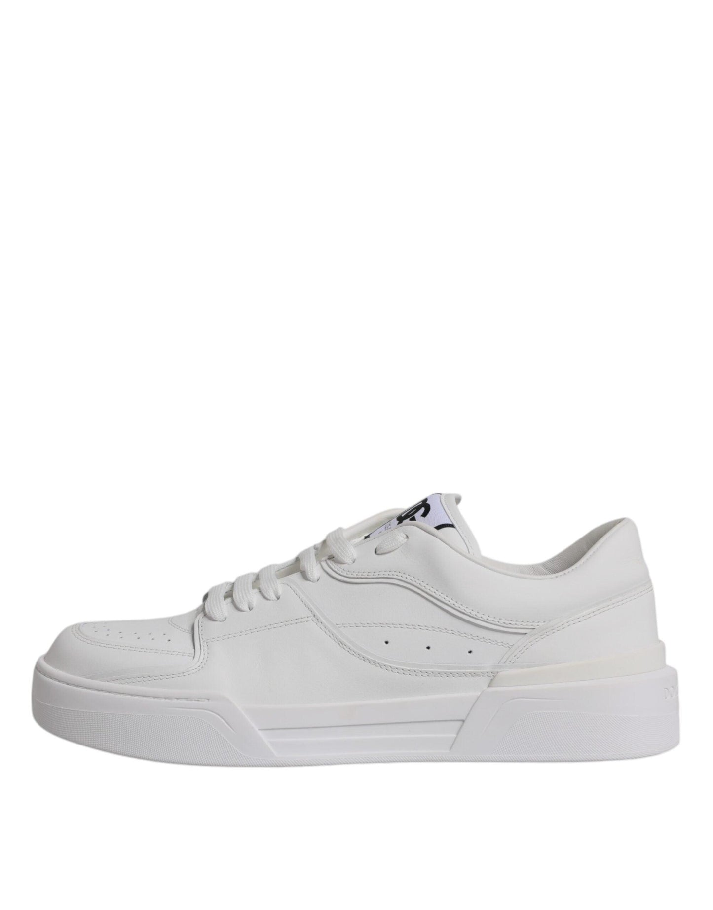 Dolce & Gabbana White Miami Leather Low Top Sneakers Shoes - Arichezz.store