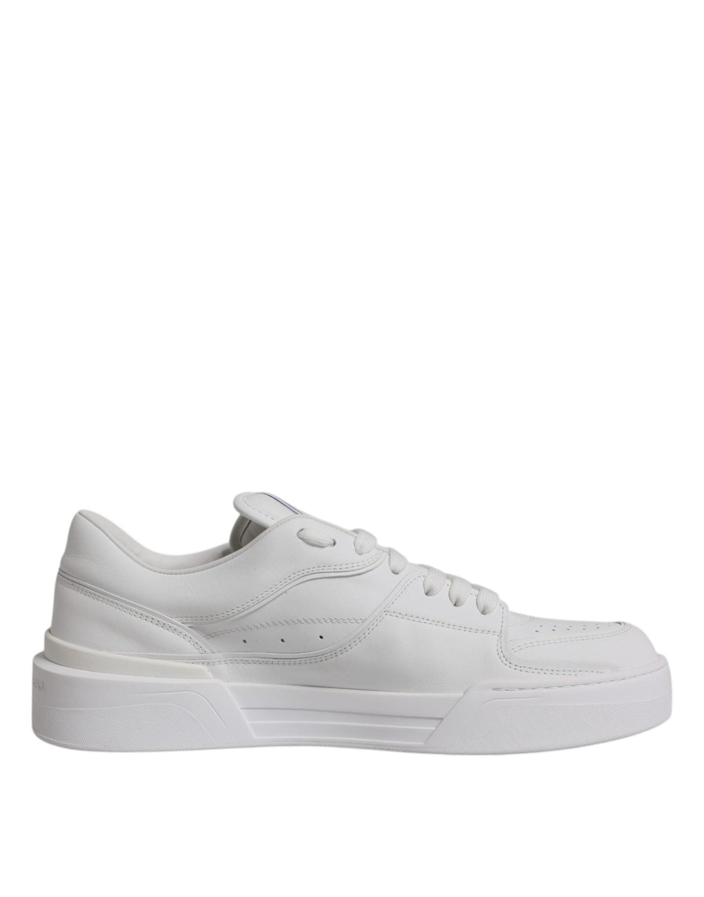 Dolce & Gabbana White Miami Leather Low Top Sneakers Shoes - Arichezz.store