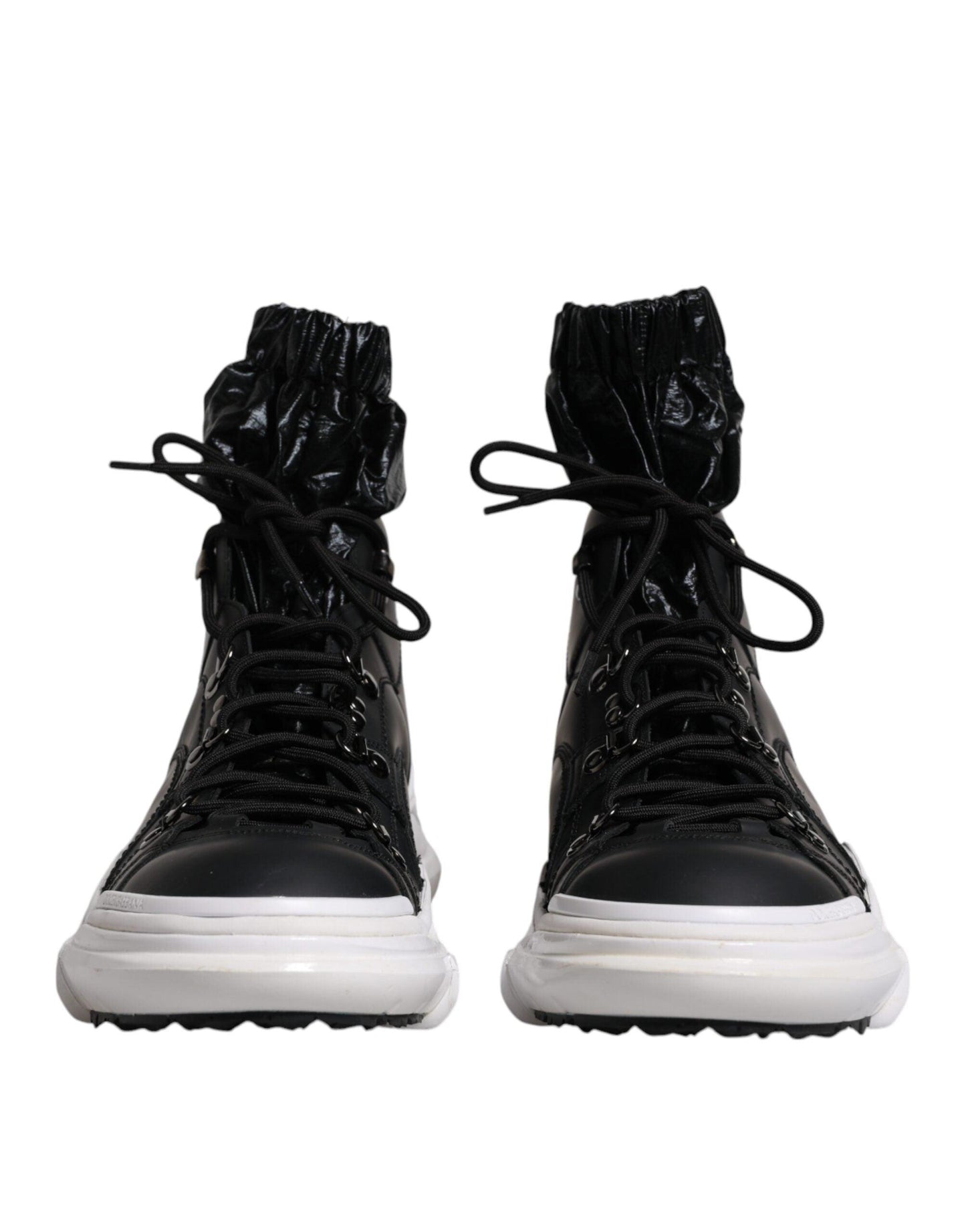 Dolce & Gabbana Black Nylon Galileo High Top Sneakers Shoes - Arichezz.store