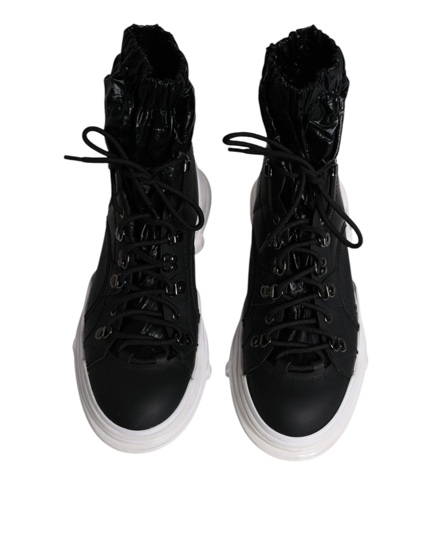 Dolce & Gabbana Black Nylon Galileo High Top Sneakers Shoes - Arichezz.store