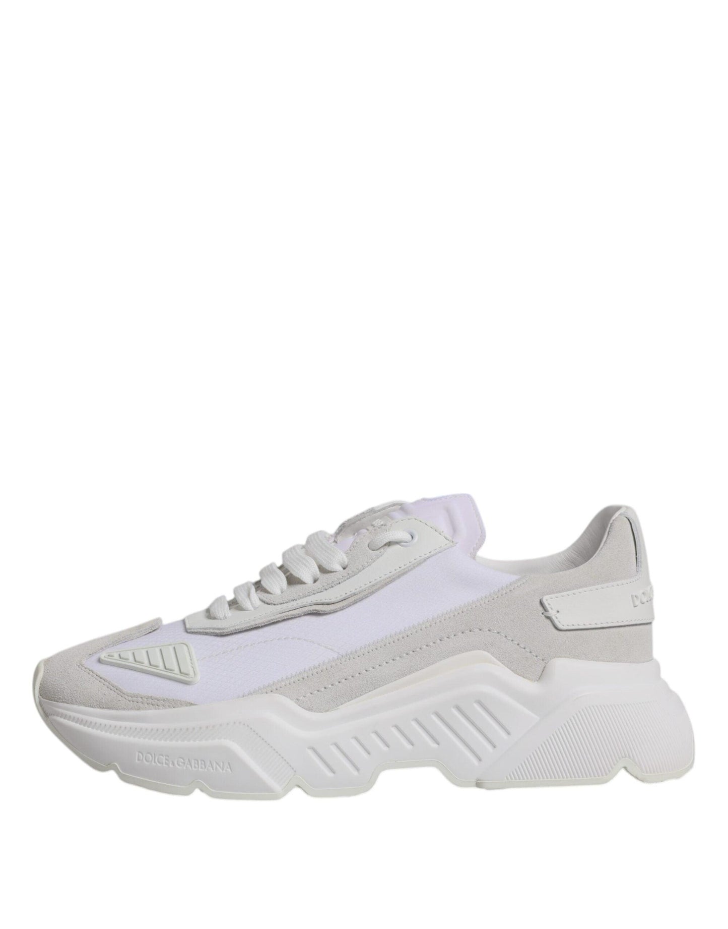 Dolce & Gabbana White Leather Daymaster Low Top Sneakers Shoes - Arichezz.store