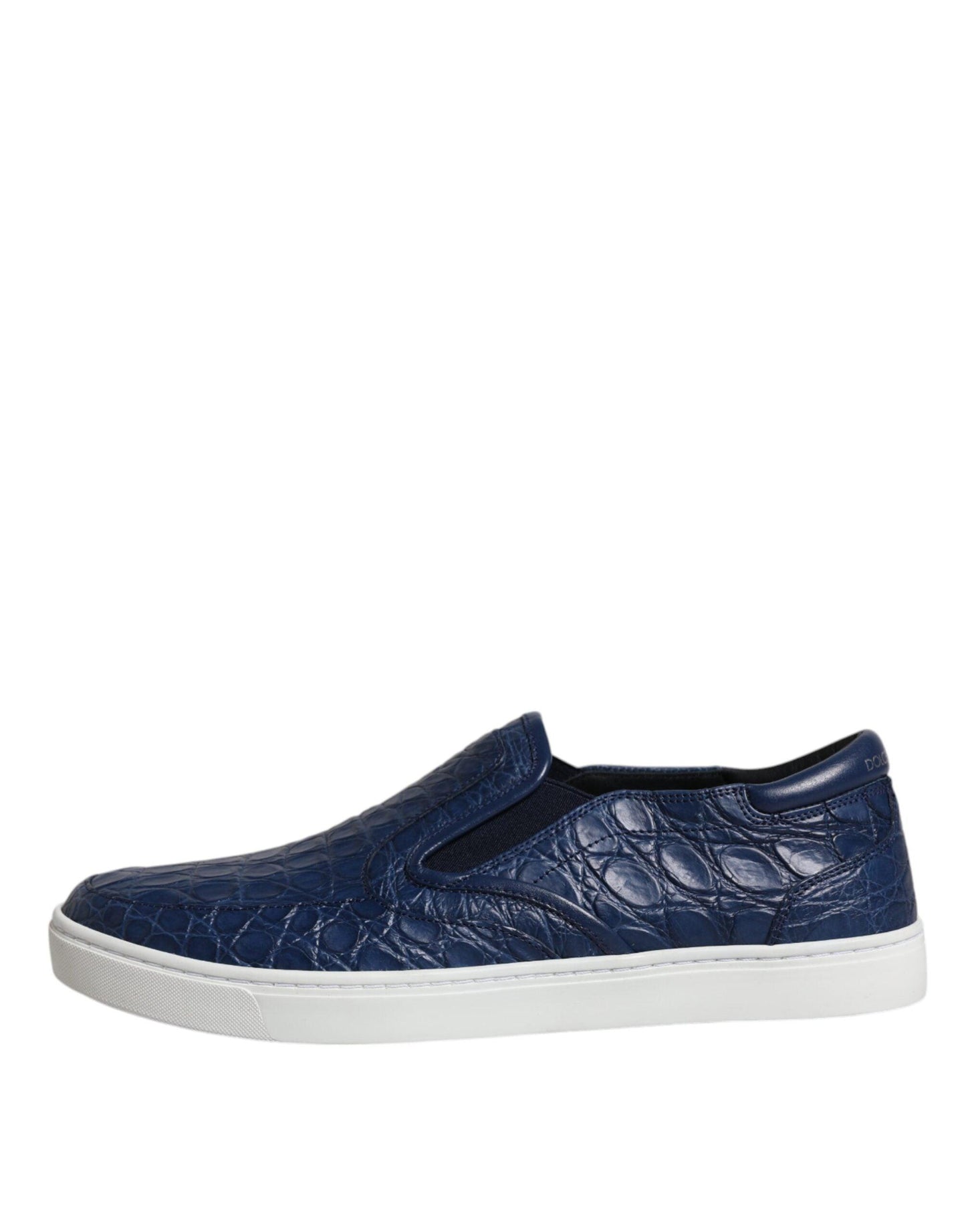 Dolce & Gabbana Blue Croc Exotic Leather Men Sneakers Shoes - Arichezz.store