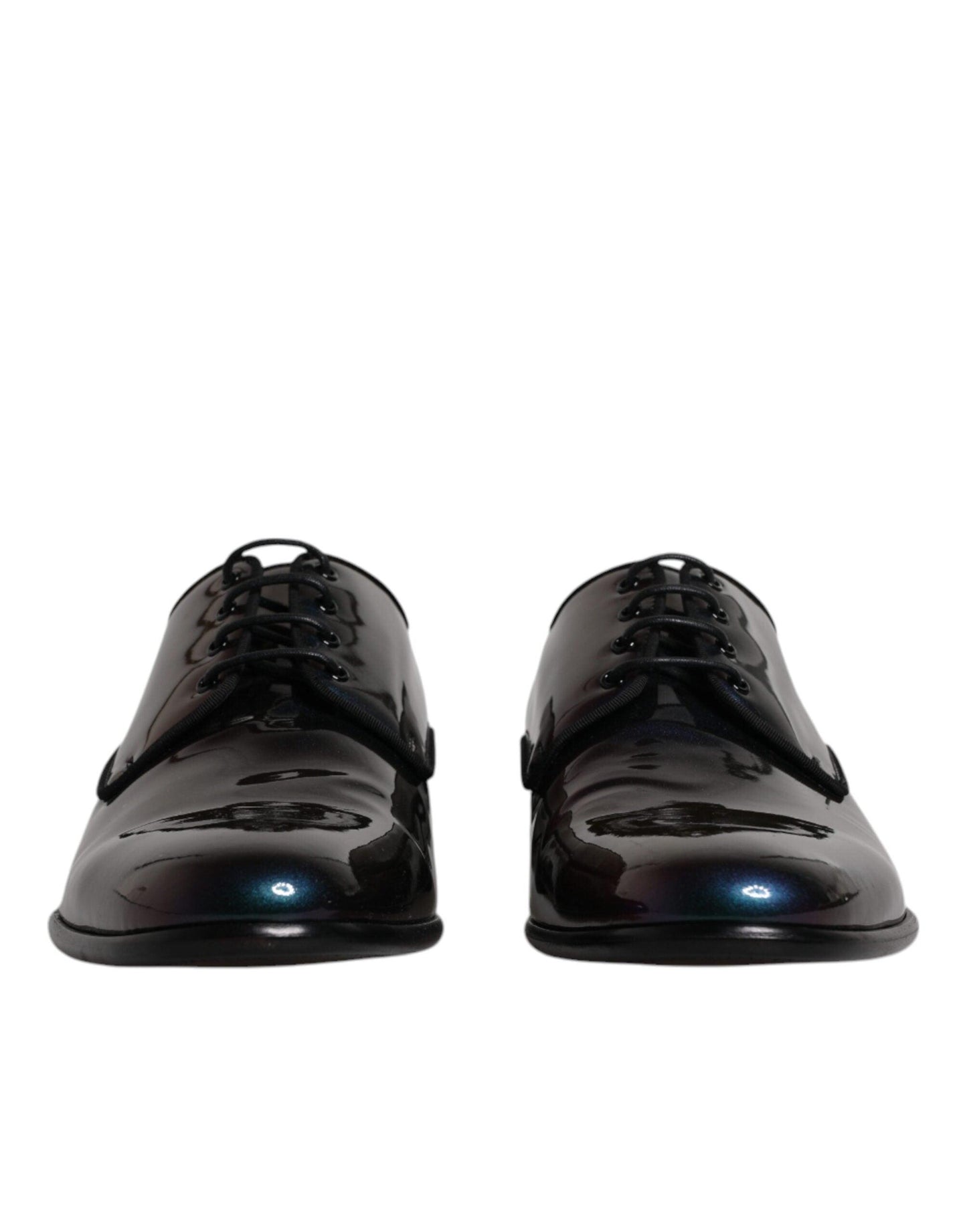 Dolce & Gabbana Peacock Patent Leather Derby Men Dress Shoes - Arichezz.store