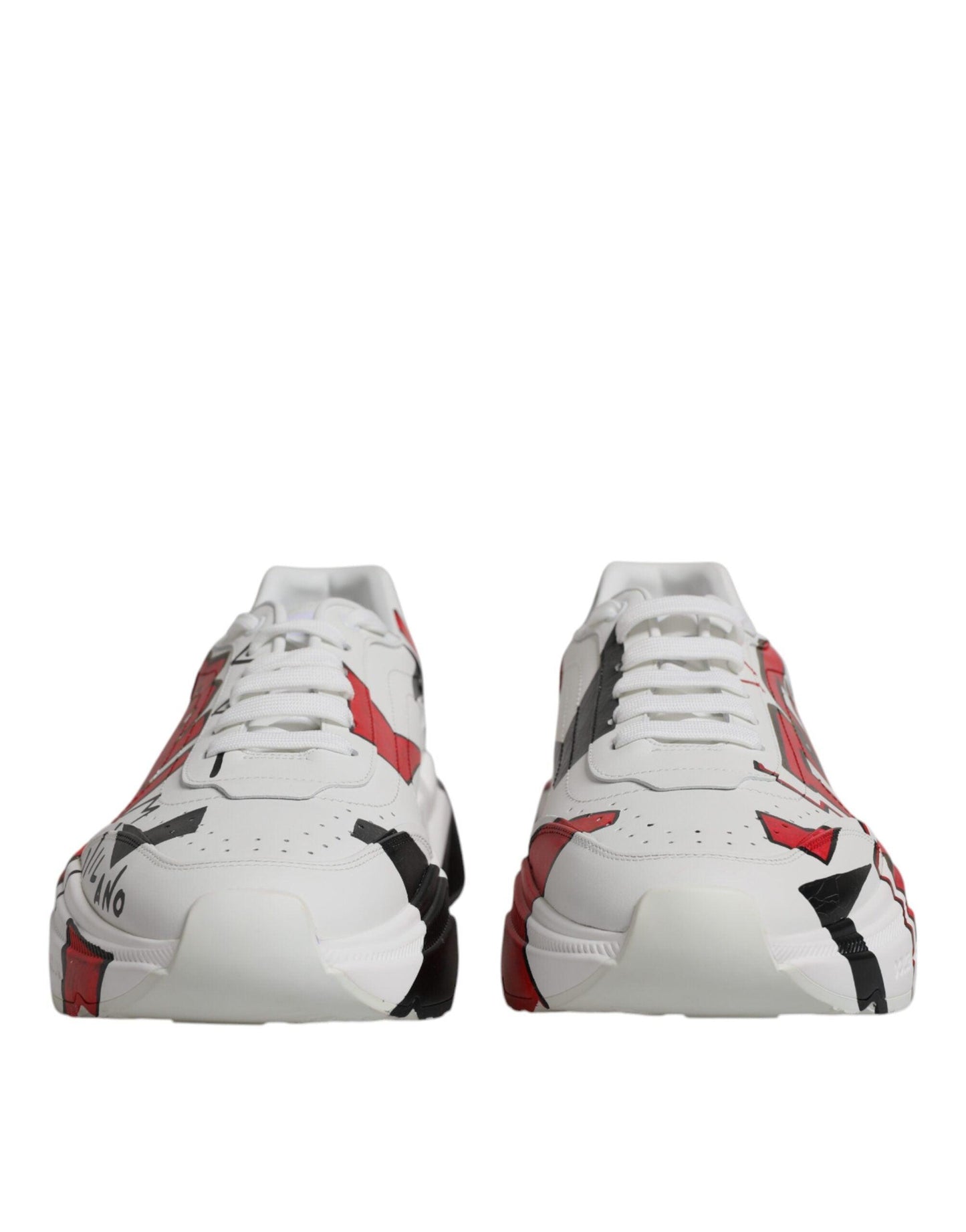 Dolce & Gabbana White Daymaster Hand Painted Sneakers Shoes - Arichezz.store