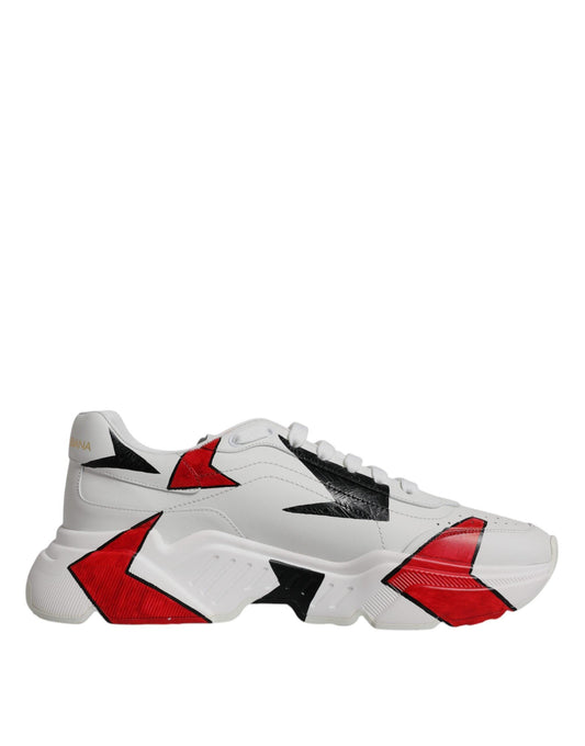 Dolce & Gabbana White Daymaster Hand Painted Sneakers Shoes - Arichezz.store