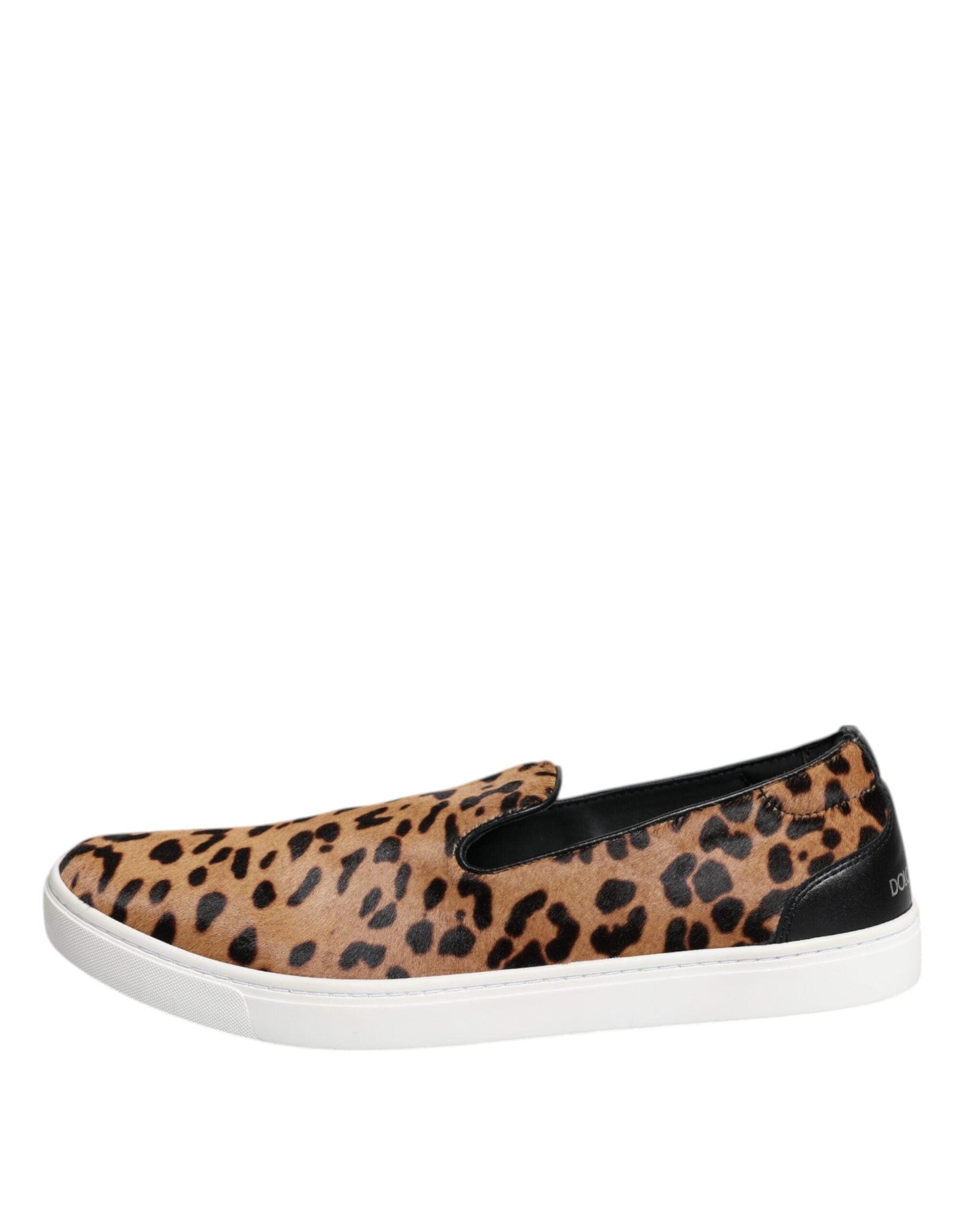 Dolce & Gabbana Brown Calfskin Fur Leopard Men Sneakers Shoes - Arichezz.store