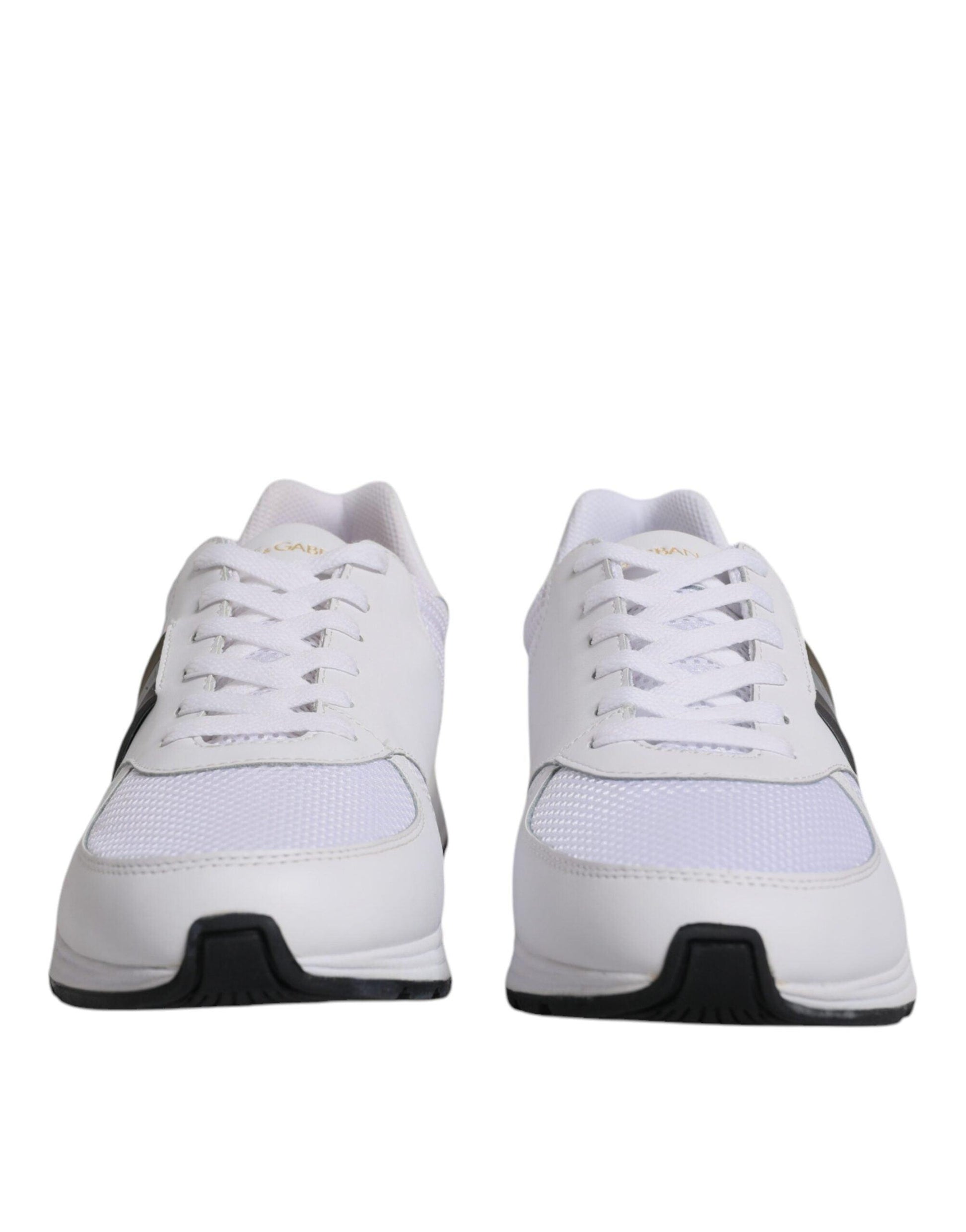 Dolce & Gabbana White Logo Leather Casual Men Sneakers Shoes - Arichezz.store