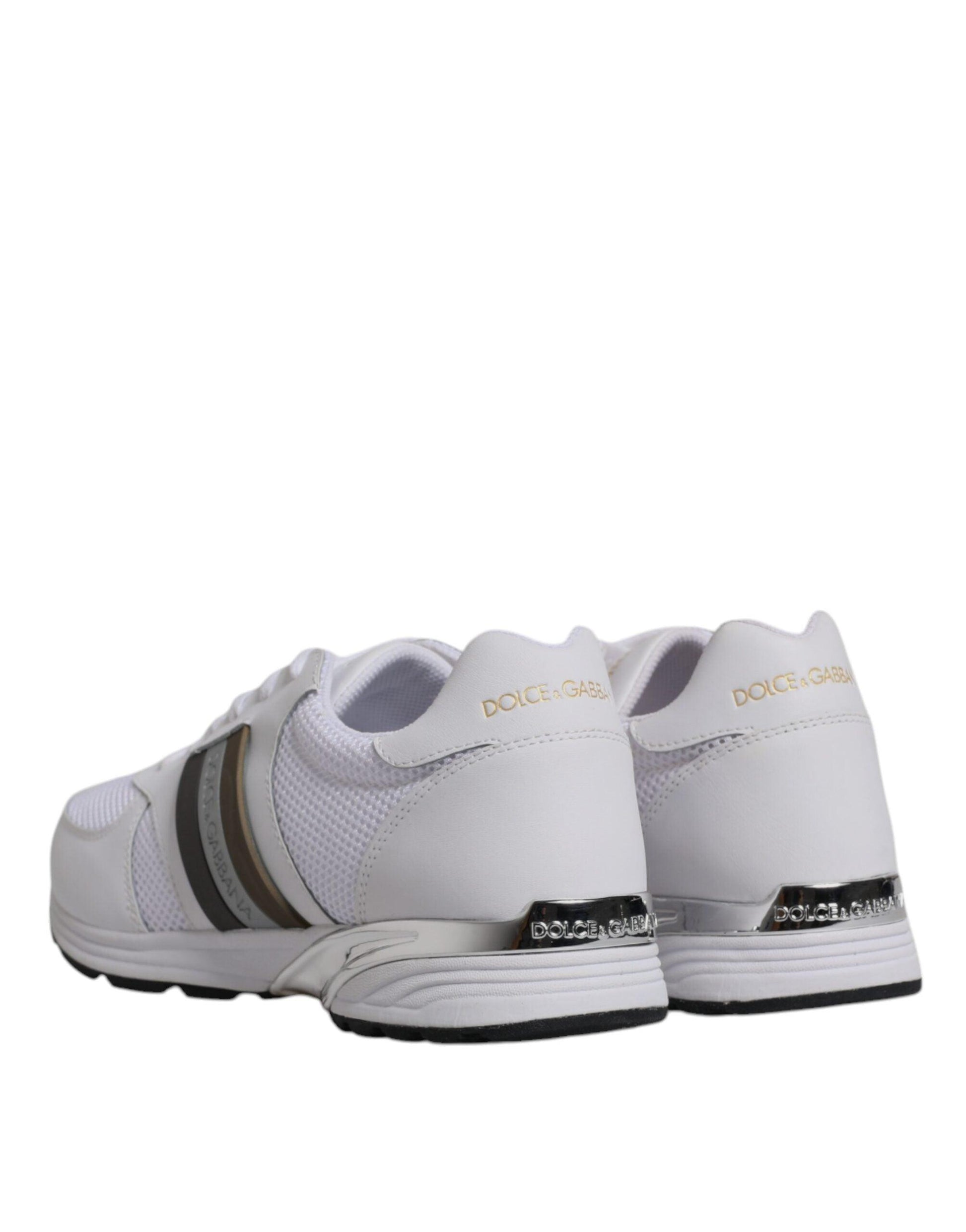 Dolce & Gabbana White Logo Leather Casual Men Sneakers Shoes - Arichezz.store