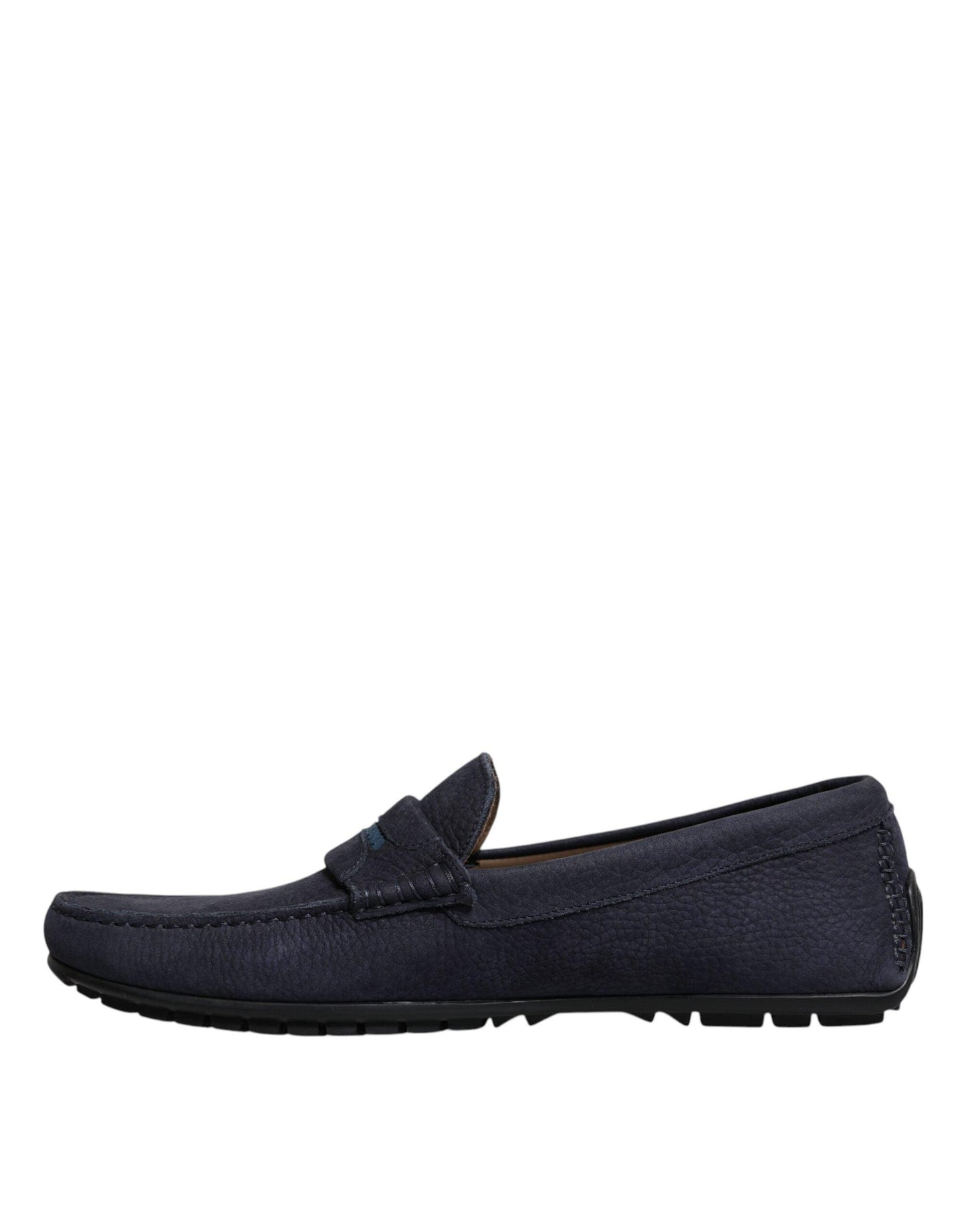 Dolce & Gabbana Blue Calf Leather Slip On Men Moccasin Shoes - Arichezz.store