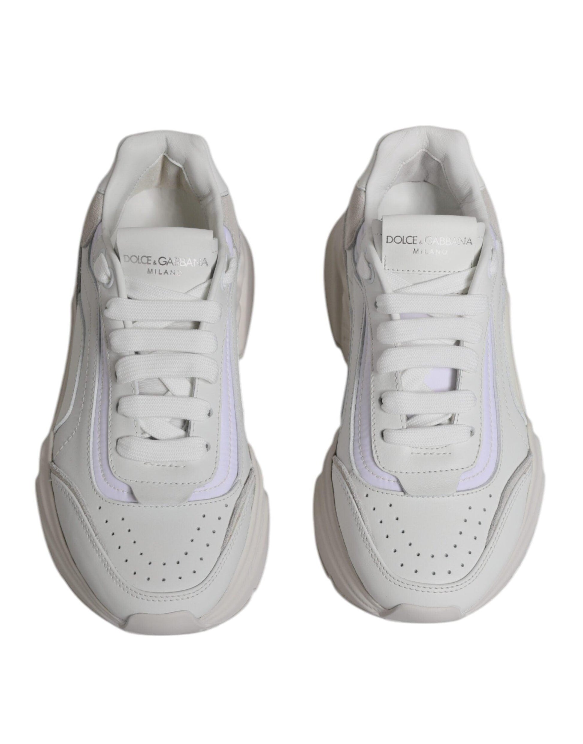 Dolce & Gabbana White Daymaster Low Top Sneakers Shoes - Arichezz.store