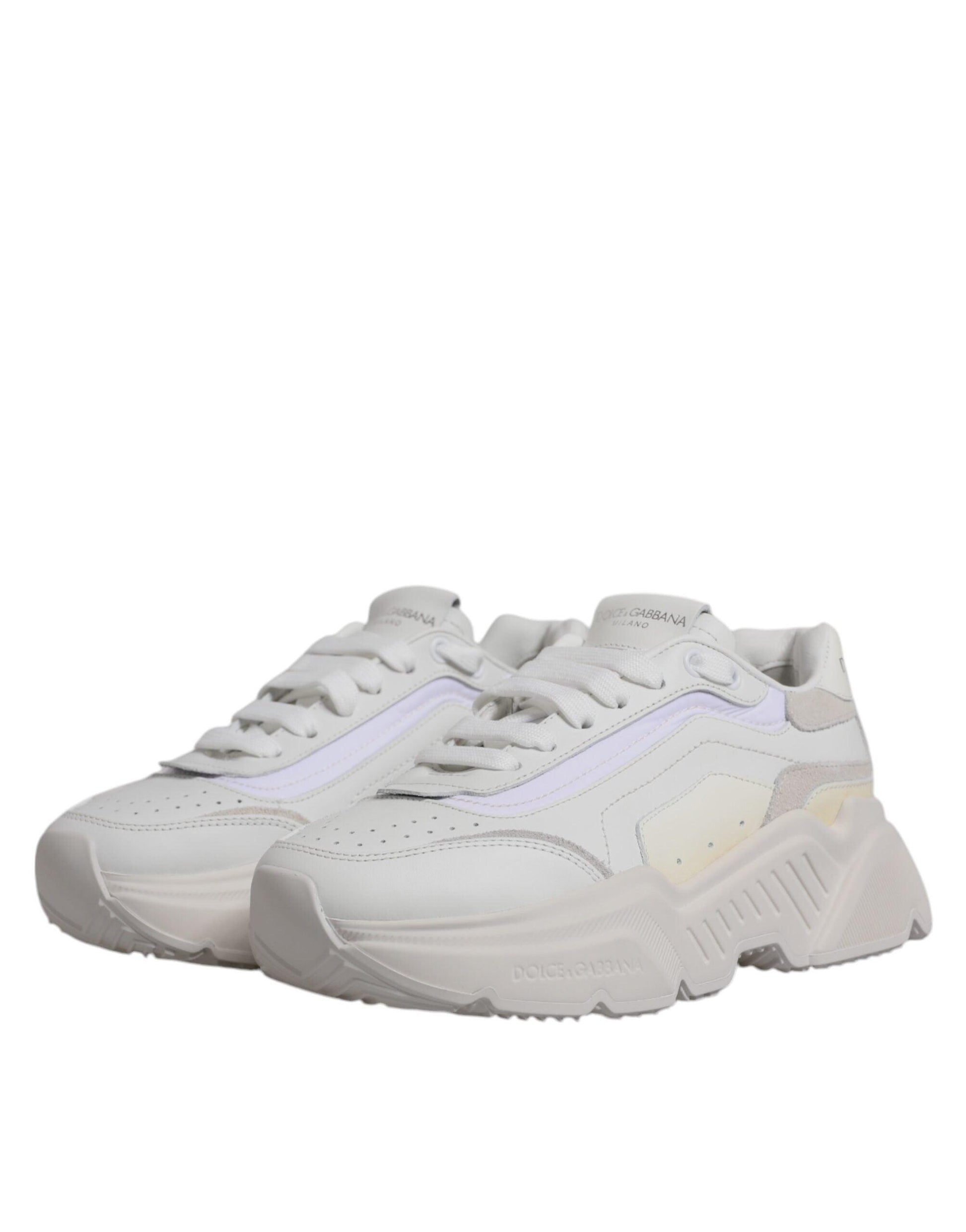 Dolce & Gabbana White Daymaster Low Top Sneakers Shoes - Arichezz.store