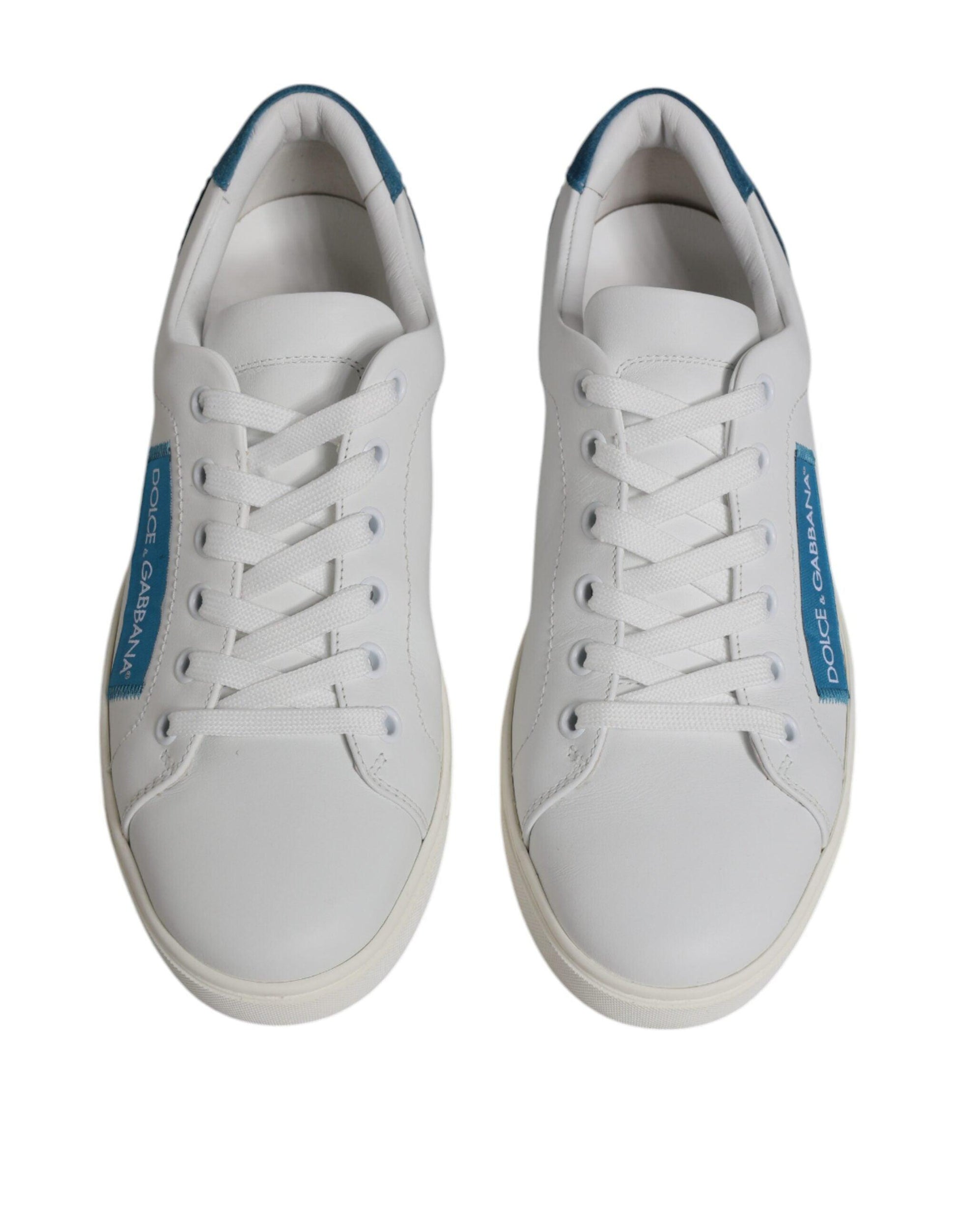 Dolce & Gabbana White London Calf Leather Sneakers Shoes - Arichezz.store