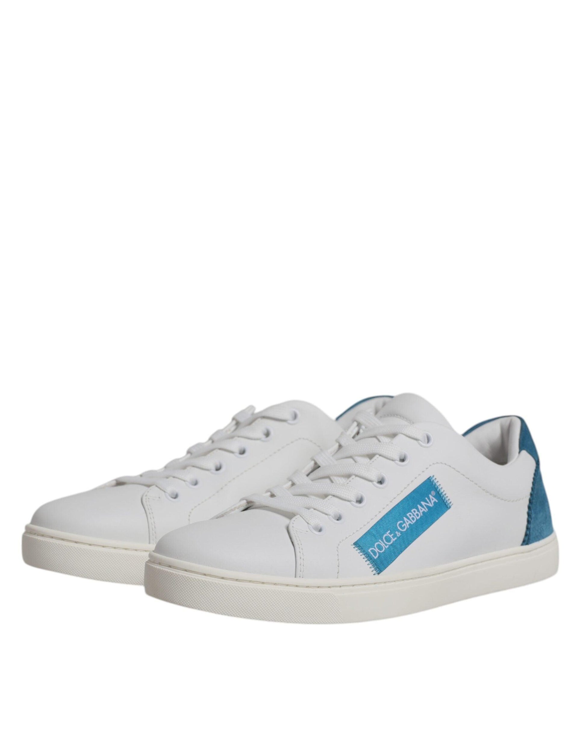 Dolce & Gabbana White London Calf Leather Sneakers Shoes - Arichezz.store