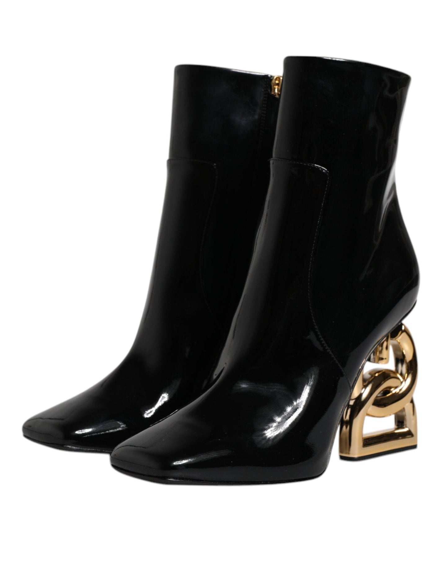 Dolce & Gabbana Black Jackie Leather Mid Calf Boots Shoes - Arichezz.store