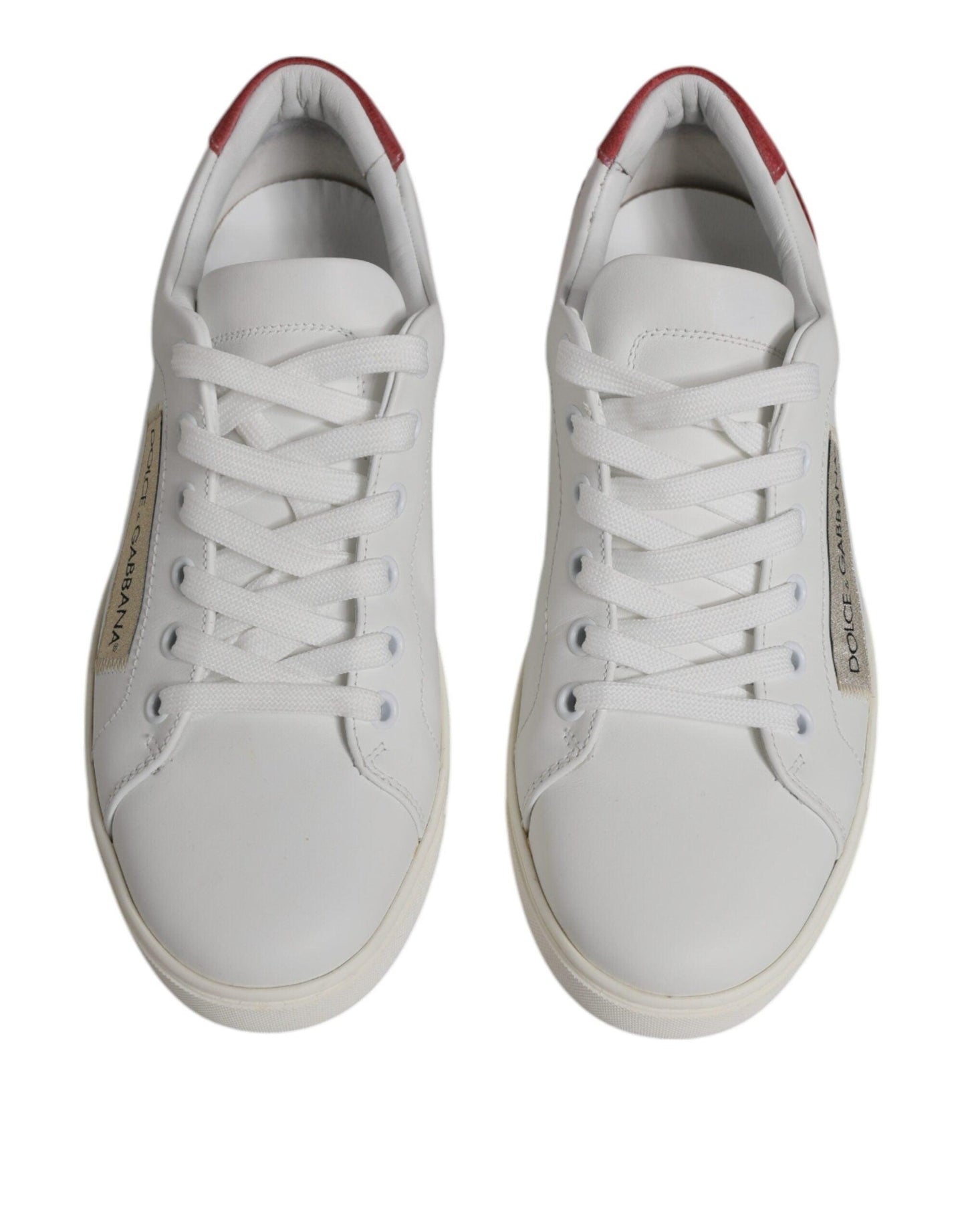 Dolce & Gabbana White London Calf Leather Sneakers Shoes - Arichezz.store