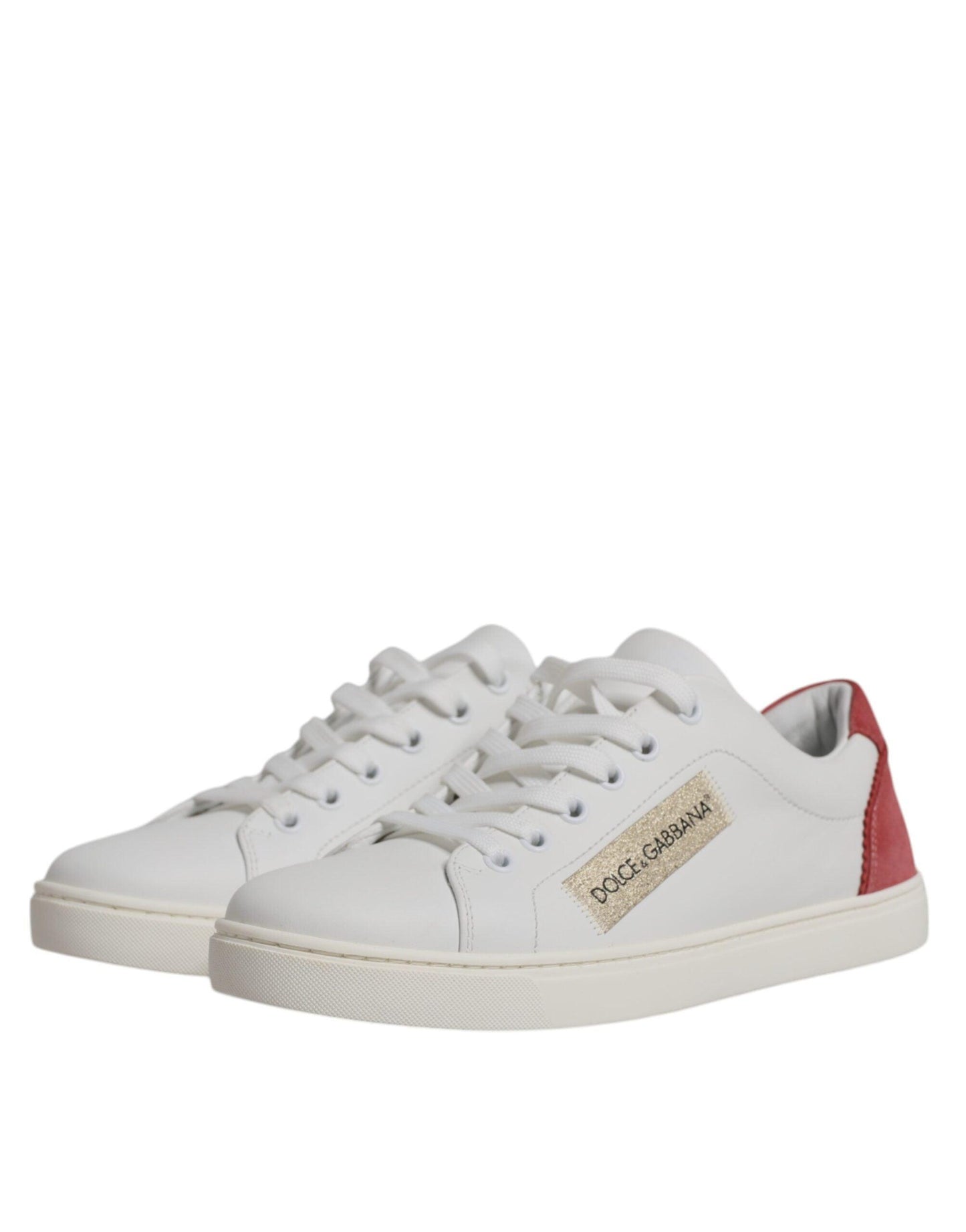 Dolce & Gabbana White London Calf Leather Sneakers Shoes - Arichezz.store