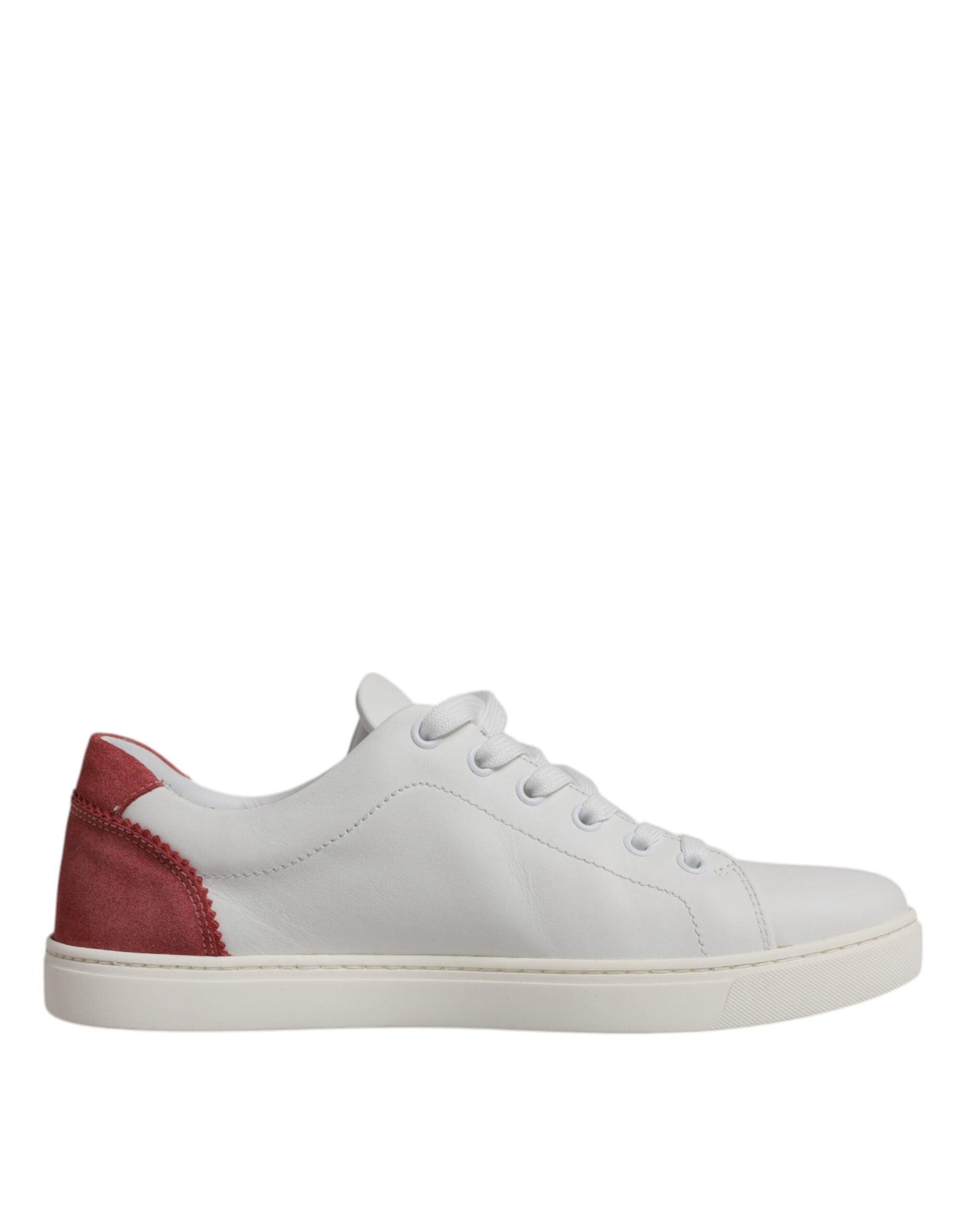 Dolce & Gabbana White London Calf Leather Sneakers Shoes - Arichezz.store