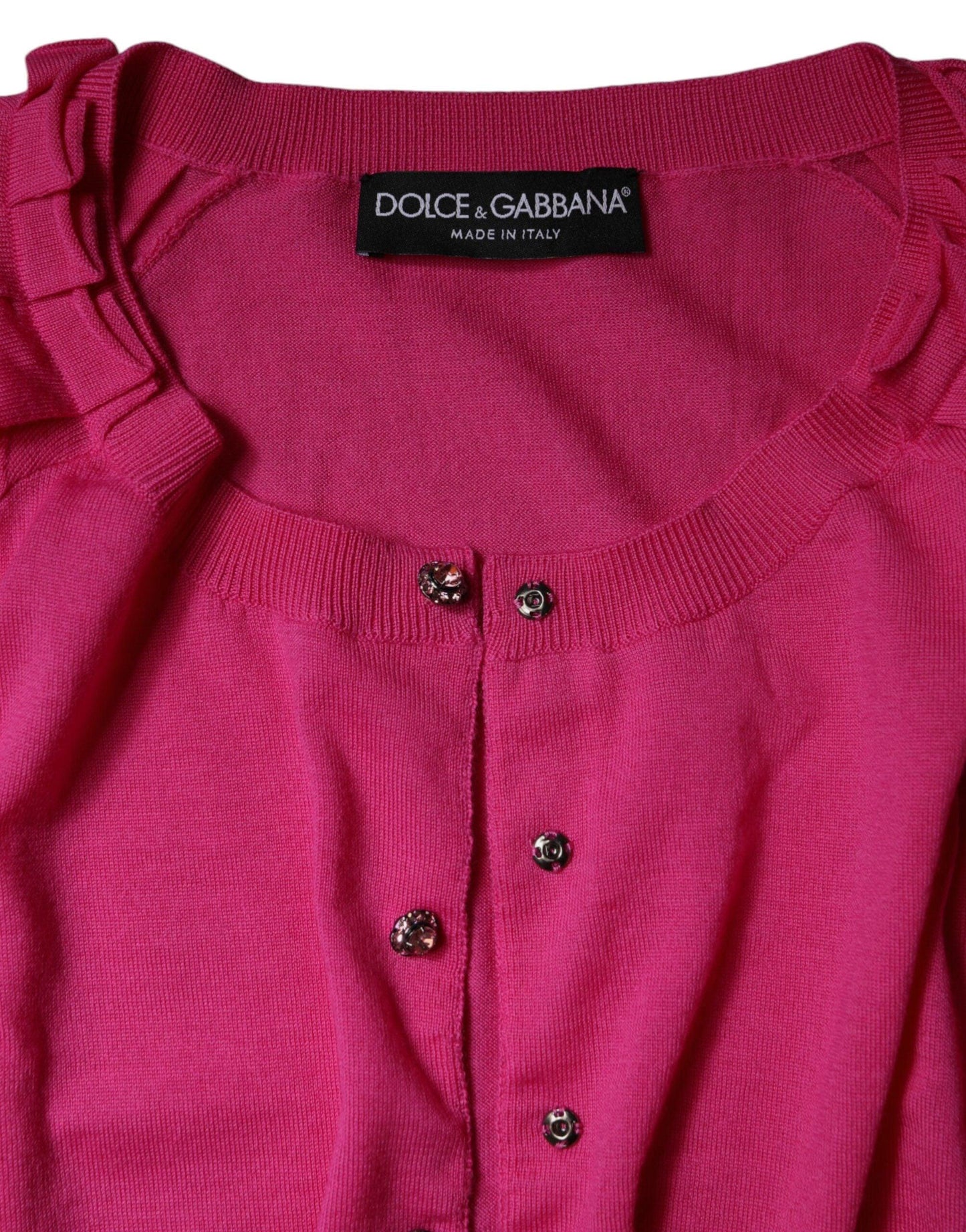 Dolce & Gabbana Pink Wool Button Down Cardigan Sweater - Arichezz.store